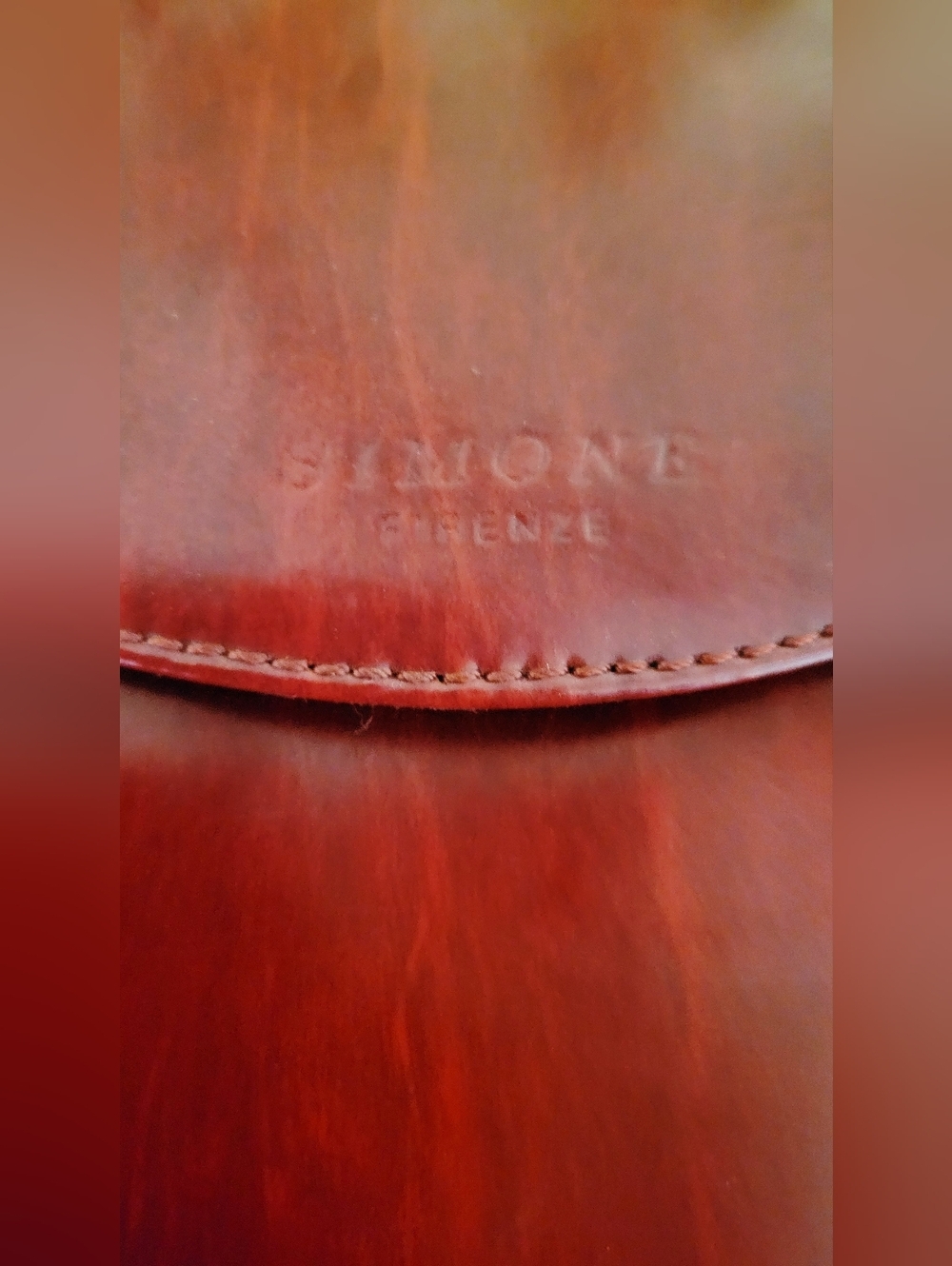 Simone Firenze Red Leather Crossbody Bag | Italian Leather Purse - Picture 7 of 8